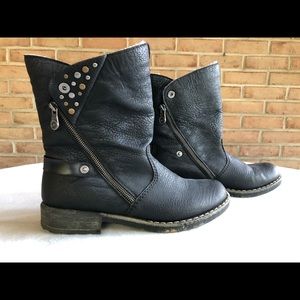 LEATHER BOOTS w/WARM FLEECE LINING